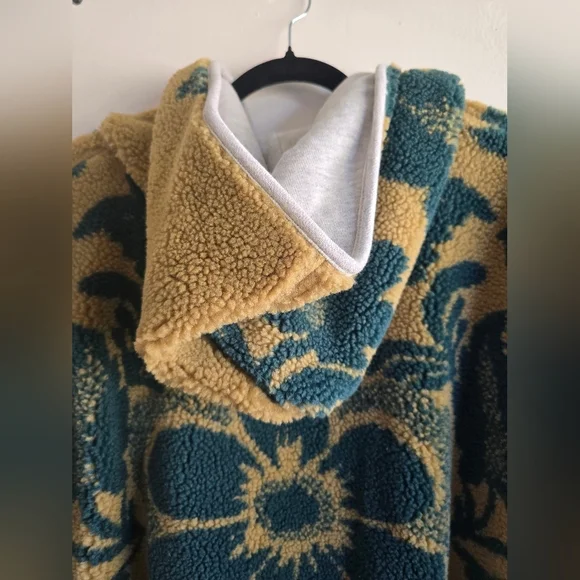 NWT! Free People We The Free, Canyon Moon Cardi Coat, Olive Combo, Size Small - Picture 5 of 10